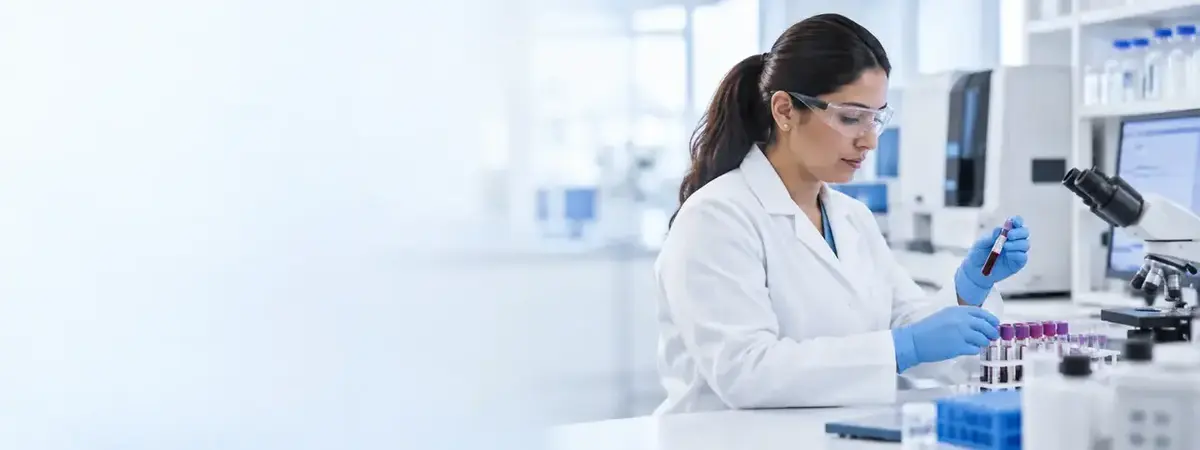 Profesional de la red de laboratorios clínicos